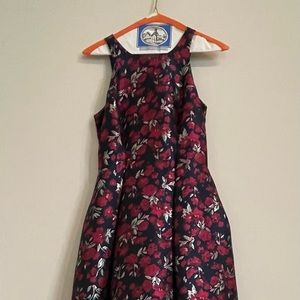 Asymmetrical high neck dress, size 0